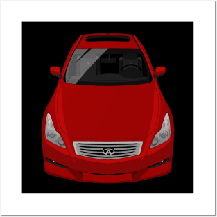 G37 Coupe 4th gen 2010-2015 - Red Posters and Art